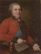 unknow artist Portrait of a nobleman,half-length,seated,wearing a red tunic and the badge,star and sash of the order of the white eagle of poland china oil painting artist